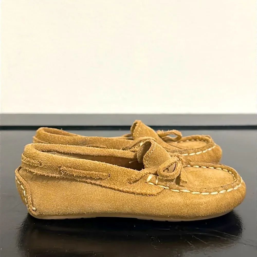 Zara Baby Tan Suede Slip-on Loafers Sz 23/ 2 Years